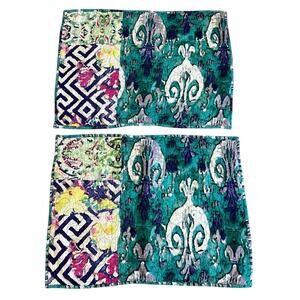 Poetic Wanderlust by Tracy Porter Florabella 2 Pillow Shams Purple Teal Boho